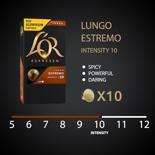 L'OR Estremo Lungo Coffee Capsules, 30 Count - Compatible with L'OR BARISTA & Nespresso