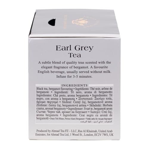 Ahmad Tea Earl Grey Tea, 20 Count - Aromatic Black Tea Blend