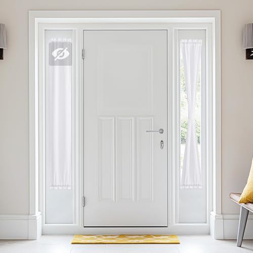 NICETOWN White Sidelight Curtain - Non See-Through, 12x72 inches