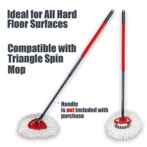 Homsis 2 Pack Microfiber Mop Heads for Ocedar Easy Wring Spin Mop
