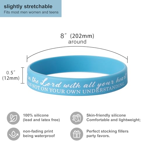 Retro Colors Bible Verse Silicone Bracelets - Bulk Wristbands