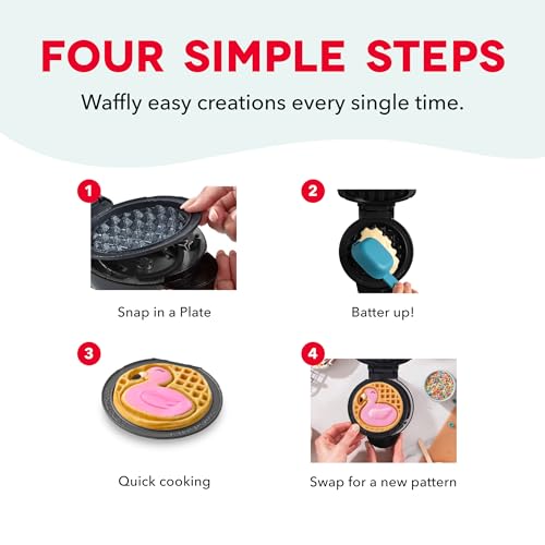 Dash MultiMaker Mini Waffle Plate Set - Flamingo & Sun 2-Pack