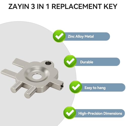 Zayin 3-in-1 Paper Towel Dispenser Key Replacement - Silver
