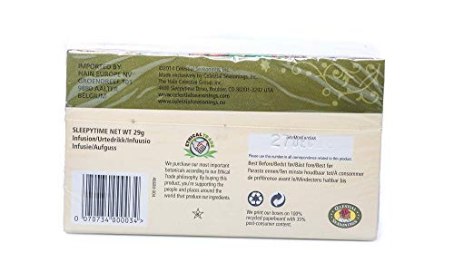 Celestial Seasonings Sleepytime Herbal Tea 20 Count - Caffeine Free, Pack of 1