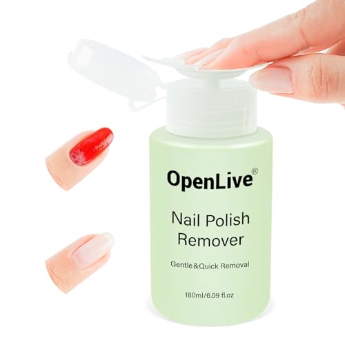 OpenLive Non-Acetone Nail Polish Remover 180ml with Push Pump