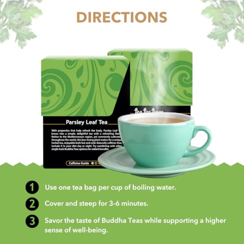 Organic Parsley Leaf Tea by Buddha Teas - Herbal, Caffeine-Free, 18 Bags