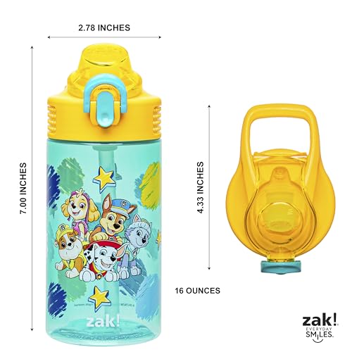 Kids 16oz Leak-Proof PAW Patrol Water Bottle with Straw - Chase, Marshall, Skye