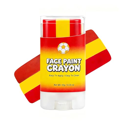 Lulesi Spain Flag Face Paint Stick - Sweat-Proof Sports Body Paint