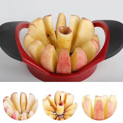 12-Blade Apple Slicer and Corer - 4.72 Inch Stainless Steel Fruit Cutter