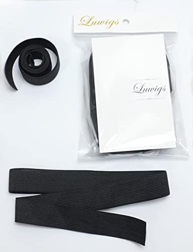 Luwigs Black Elastic Bands for Wig Making & Lace Frontal 6pcs