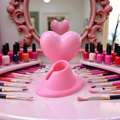 Jizlan Anti-Spill Nail Polish Bottle Holder - Soft Rubber Manicure Stand