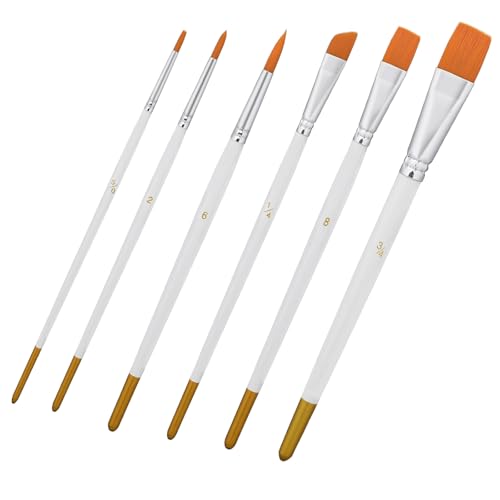 6-Piece Food Safe Paint Brush Set for Cake Decorating