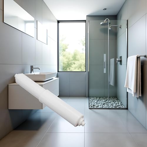 Spring-Loaded White Toilet Paper Holder Replacement Rod