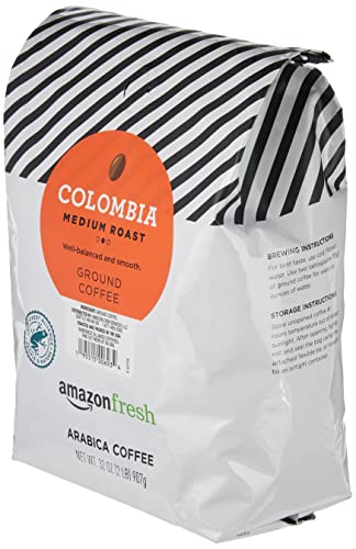 Amazon Fresh Colombia Ground Coffee, Medium Roast - 32 Oz