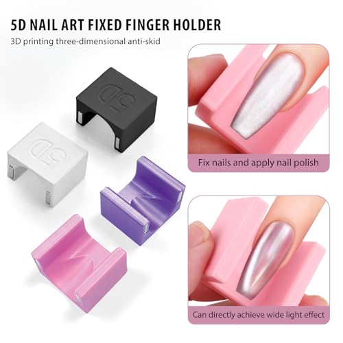 Honey Joy 5D Cat Eye Nail Magnet Tool with Non-Slip Finger Stand