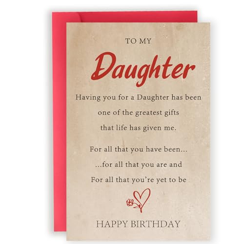 Daughter Birthday Card - Unique Gift for Adult Daughters