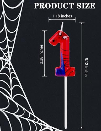 Spider-Man Birthday Number Candle | Fun Superhero Cake Decor
