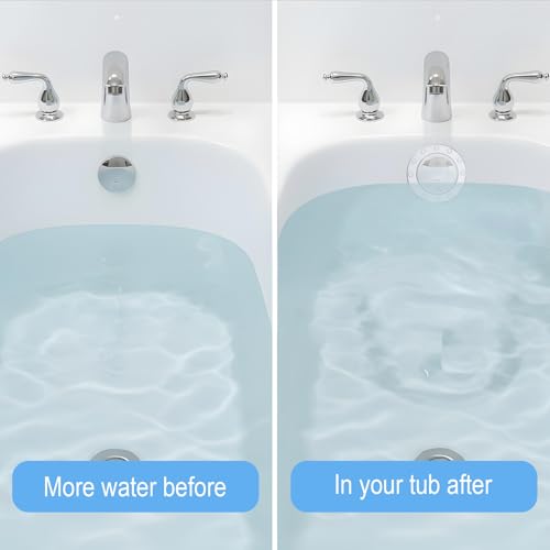 Bremorou Universal Silicone Bathtub Overflow Drain Cover, 2 Pack