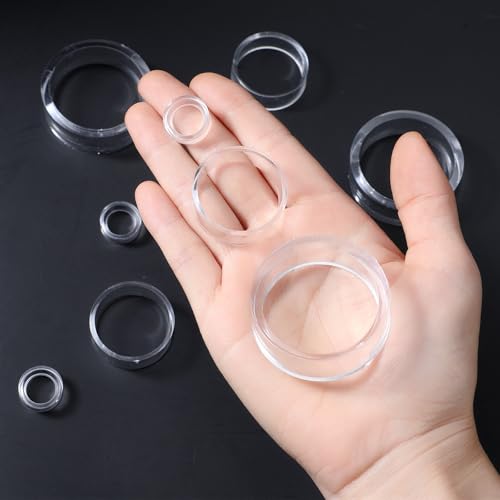 TIESOME 12 PCS Clear Acrylic Sphere Display Stands - 3 Sizes