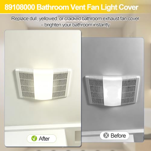 89108000 Bathroom Vent Fan Light Lens Cover Replacement - 1-Pack