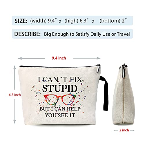 Optometrist Cosmetic Bag Canvas Travel Toiletry Pouch Gift