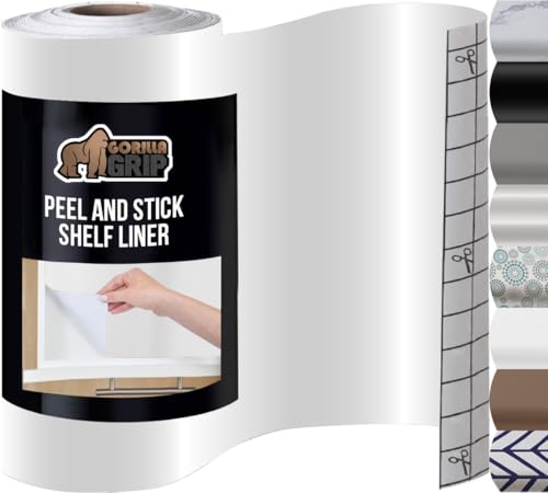 Gorilla Grip Peel and Stick Cabinet Liner, Clear Matte, 11.8" x 120"
