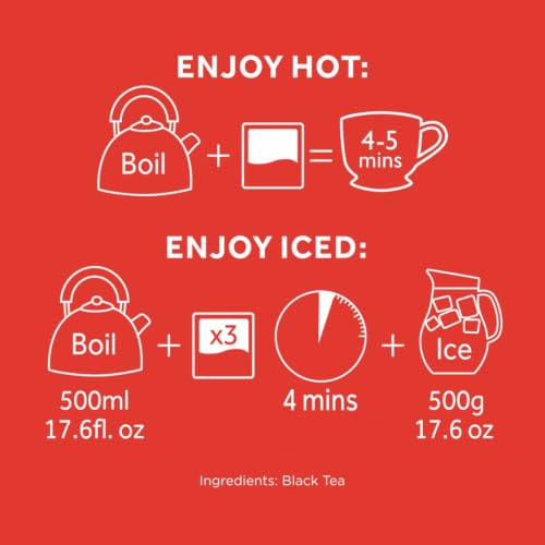 Yorkshire Tea Red Black Tea Bags - 80 Count (Pack of 5)