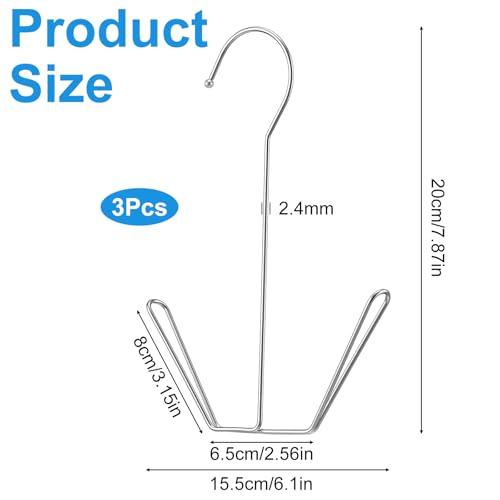 3-Pack Stainless Steel Shoe Hangers for Closet Storage