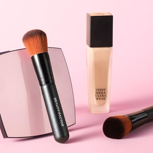 BEAUTYFACTOR Domed Foundation Brush Soft Synthetic Kabuki Makeup Brush