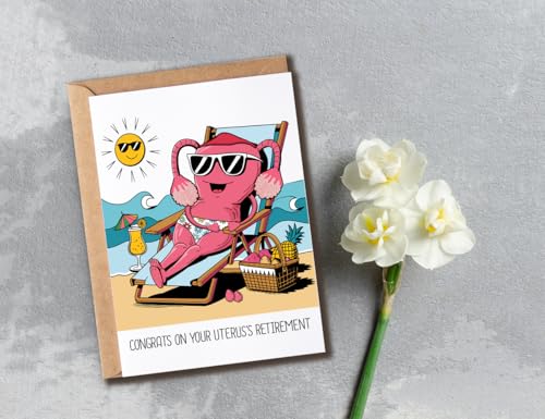Funny Hysterectomy Retirement Card - Congrats on Your Uterus