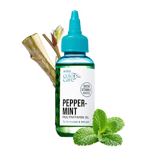 Kiss Colors & Care Peppermint Multivitamin Oil for Hair and Skin 2.5 oz