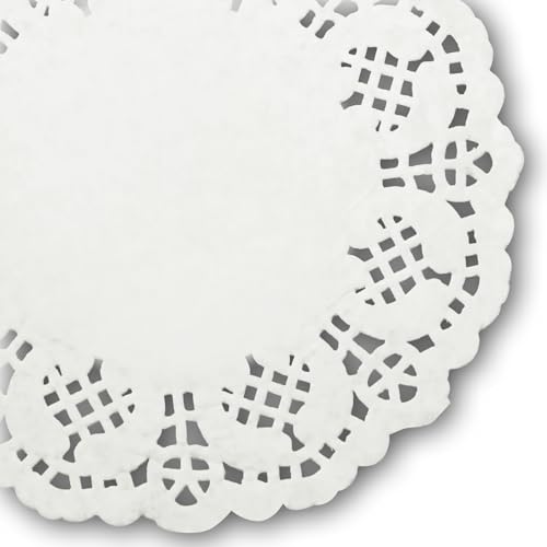 Bonsicoky White Lace Paper Doilies 4.5 Inch 100 Pack Round