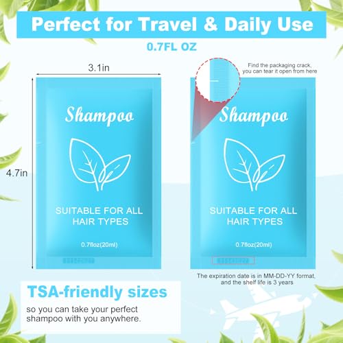 Travel Size Shampoo Bulk Pack 10 Pack Green Tea Scent Hotel Toiletries