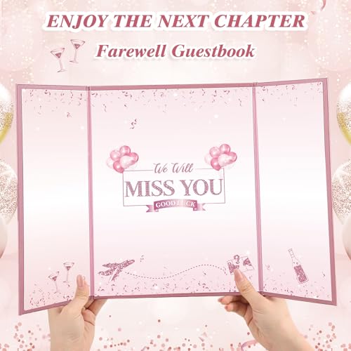 Farewell Guest Book Card - Smooth Writing for Parties | 8.85x11.8 In