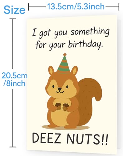 Funny Birthday Card for Husband and Boyfriend with Red Envelope