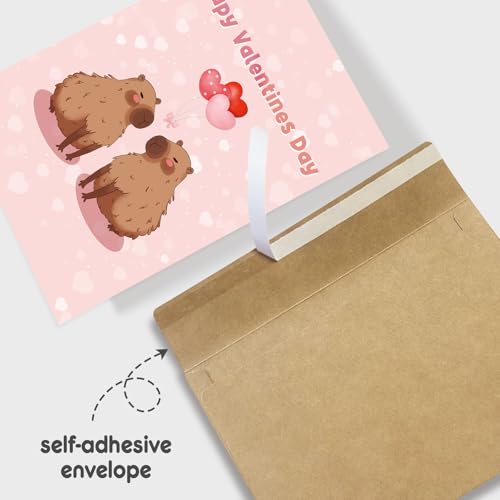 Cute Capybara Valentine's Day Card for Boyfriend or Girlfriend