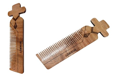 Sandalwood Pocket Hair Comb for Men - Wooden Detangling & Beard Grooming Comb