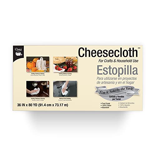 Dritz Food Grade Cheesecloth #10, 100% Cotton, 36-Inch x 80-Yards, White