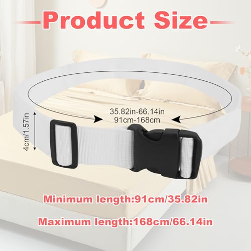 Adjustable Mattress Topper Straps – 63" L x 1.5" W – 4 Pack