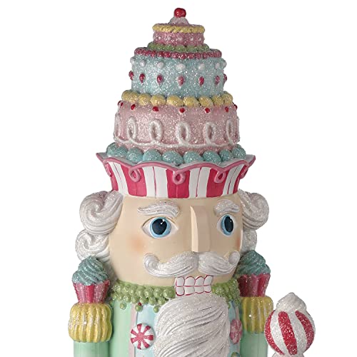 Resin Peppermint Nutcracker Figurine - 22 Inch Christmas Tabletop Decor