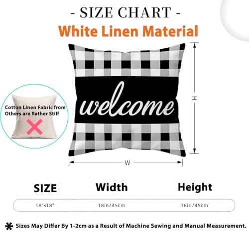 Set of 2 Buffalo Plaid Pillow Covers 18x18 Inch with Zipper – Pack of 1