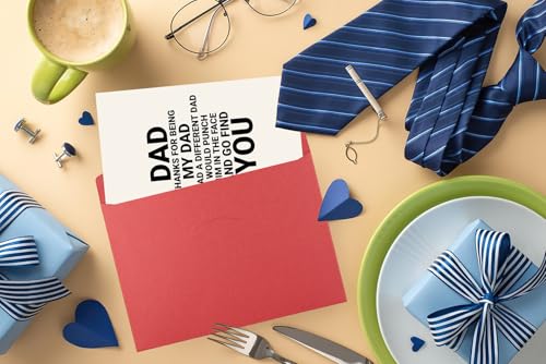 Funny Beard Father's Day Greeting Card with Envelope for Dad