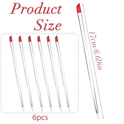Macuezu 4 Pcs Rubber Tipped Cuticle Pusher Dual-Ended Nail Care Tool