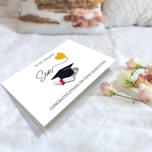 Obbyidk Graduation Card for Son - High-Quality, Blank Inside
