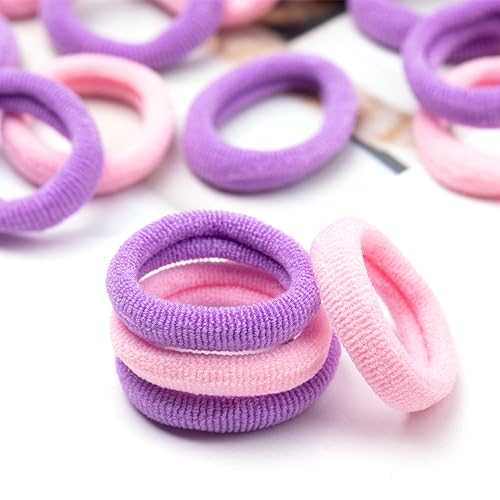 Zingso Mini Hair Bands for Girls - 100PCS Soft Elastic Hair Ties