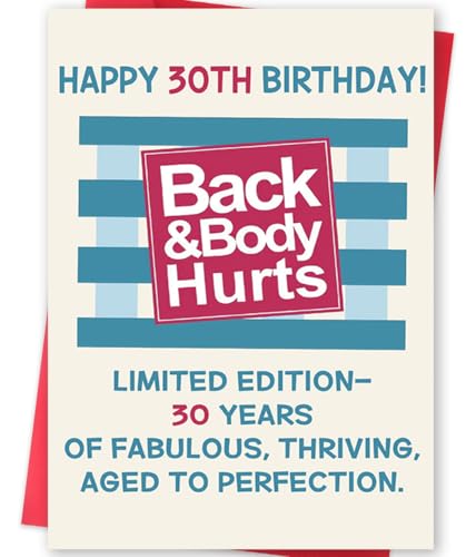 Funny 30th Birthday Card for Him & Her - Unique Gift