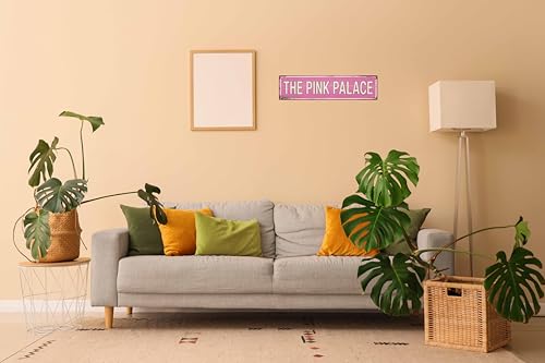 Pink Palace Metal Sign 4x16in Dodger Stadium Plaque - Girls Room Decor
