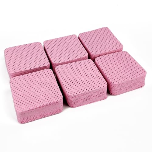 Lint Free Nail Wipes 300 Pcs Non-Woven Polish Remover Pads Pink
