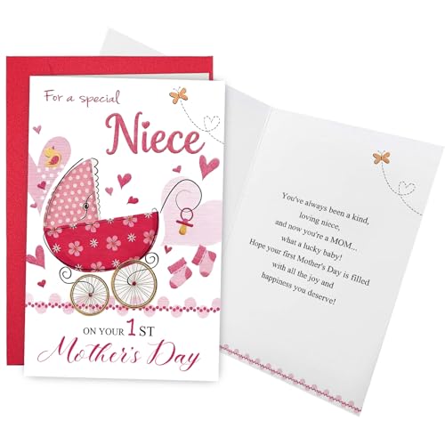 First Mother's Day Card for Niece | Heartfelt Gift from Aunt & Uncle