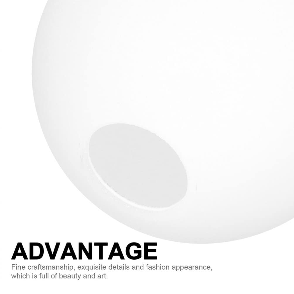 Vaguelly White Globe Lamp Shades Lighting Fixture Replacement Globes Neckless Top Opening for Chandelier Sconces, Lighting Fixture Replacement,Diameter 5.9" Fitter 2.16"